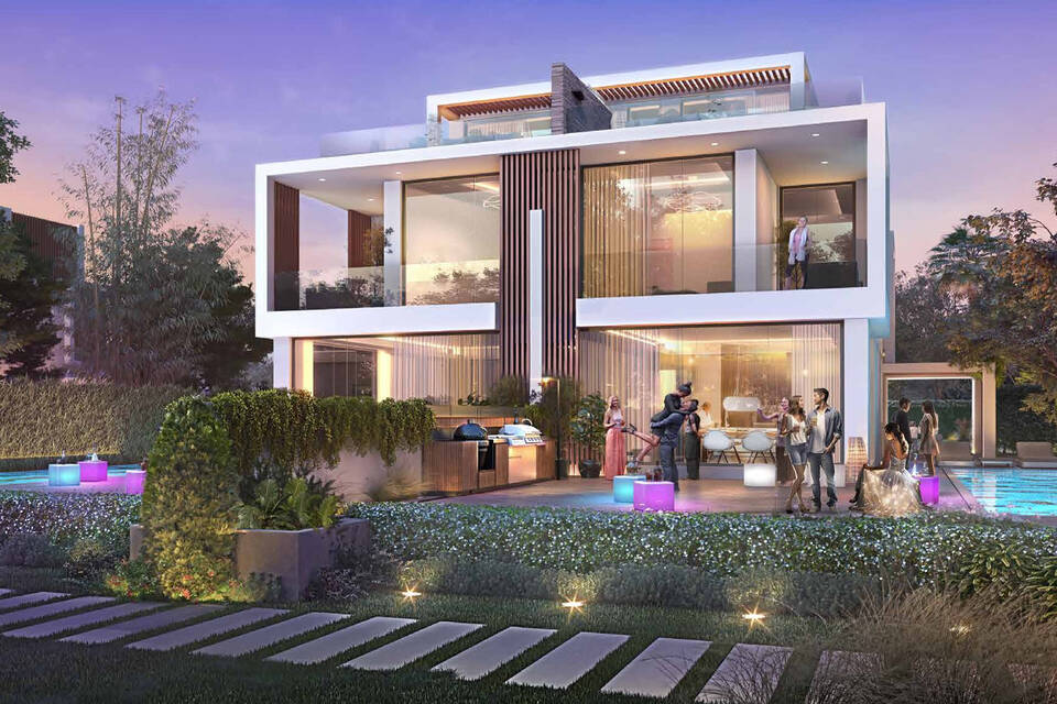 Villas with terraces on each level and private plots of land